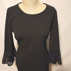 Tommy Hilfiger Black Bell Lace Sleeve‎ Dress Size 10